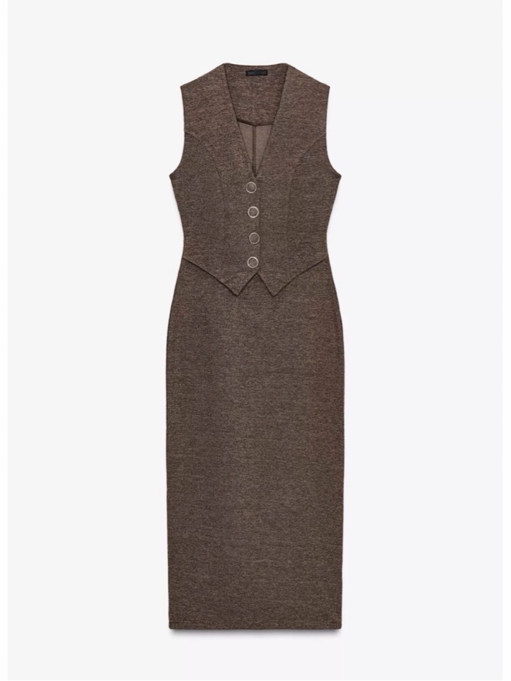 ZARA twofer vest midi dress